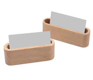A.Z Handicrafts By Wood Card Holder Home <b>Storage</b> Wood Card School Table Decorative Office Hotel Desk Top Decorative - Product Image 6