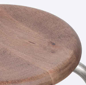 Tabouret de bar en cuir à manivelle au design moderne, chaise industrielle réglable avec structure en fer pour bar, salon, cuisine, salle à manger - Product Image 6