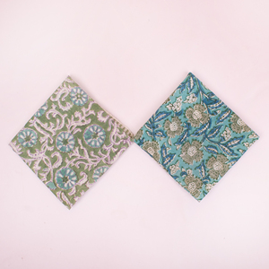 Bandana Minimaliste en Coton Imprimé à la Main 21x21 Pouces, Foulard de Poche Personnalisé, Foulard Cadeau d'Usine Exportatrice, Vente en Gros - Product Image 1