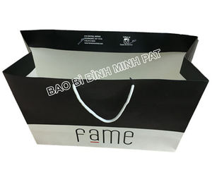 Logo imprimé personnalisé, sacs cadeaux en papier de Shopping de luxe, emballage avec poignée en ruban - Product Image 5