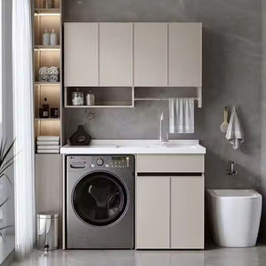 Eco-Friendly Laundry Cabinets Modern Design Style Aluminum Material Waterproof and Moisture-Resistant Size 1000mm & 1200mm - Product Image 1