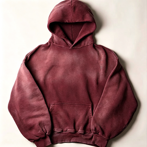 Acid Wash Hoodie Garment Dyed Sweatshirt Oversized Hooded <b>Top</b> Vintage Faded Finish <b>Long</b> <b>Sleeve</b> Urban Casual Apparel Wholesale - Product Image 2