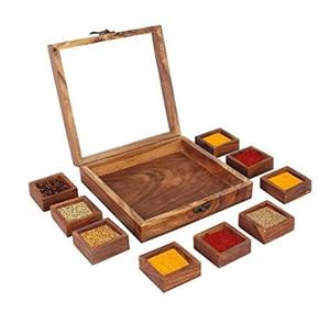 Accesorios de Cocina: Cajas de Especias de Madera, Herramientas para Hierbas y Especias de Alta Demanda al Precio Más Bajo, Contenedor para Alimentos Secos, Utensilios para Especias - Product Image 4
