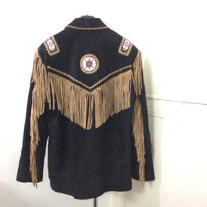 <b>Retro</b> Style Men Genuine <b>Leather</b> Fringe <b>Jacket</b> with Detailed Embroidery Handmade Western Wear Customizable Bulk Order Supplier - Product Image 2
