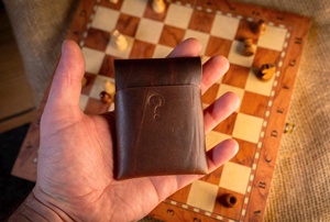 Handcrafted Stitchless Leather <b>Wallet</b> No Sewing Slim Card Case Minimalist Genuine Leather Pocket Mini <b>Wallet</b> LSSW-0020 - Product Image 3