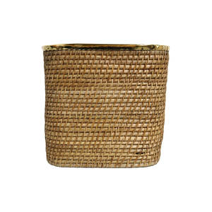 Cesta de almacenamiento decorativa de mimbre Decoración del hogar Cesta tejida de ratán organizadora - Product Image 1