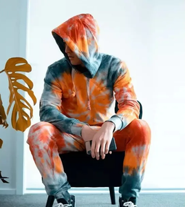 Survêtement tie-dye sur mesure pour homme, personnalisé, décontracté, anti-plis, respirant et confortable - Product Image 5