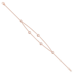 Interwoven Triangular Motif Diamond Link <b>Bangle</b> <b>Bracelet</b> - Product Image 4
