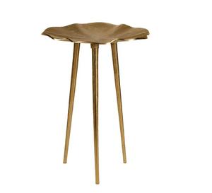 Modern <b>Gold</b> Metal <b>Console</b> <b>Table</b> with Tripod Base Contemporary Living Room Accent Furniture - Product Image 3