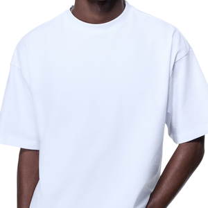 T-shirt en coton coupe oversize, col rond, coton premium, prêt pour l'impression, fournisseur en gros - Product Image 3