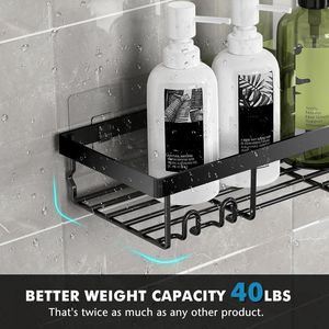 5 Pack Adhesive Shower Caddy Organizer Shelves Rack Home <b>Kitchen</b> RV Access Bathroom <b>Storage</b> <b>Corner</b> Shelves Easy Home <b>Kitchen</b> - Product Image 5