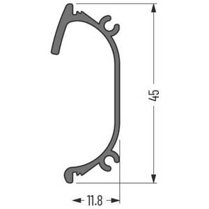 Aluminium 6000 Series Handle <b>Profile</b> CNW for Recessed Mounting - Product Image 3