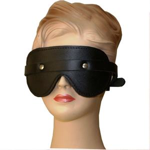 Antifaz para Dormir HMB de Cuero Genuino con Forro de Piel, Color Negro, para las Cuatro Estaciones, Talla Única, Ideal para Halloween - Product Image 3