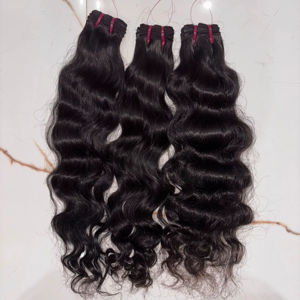 Extensiones de Cabello Natural Indio 100% Virgen con Ondas Naturales |   Extensiones de Cabello Humano Virgen Remy al por Mayor - Product Image 1