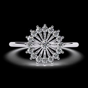 แหวนเพชรธรรมชาติพรีเมียมสำหรับผู้หญิง ขายส่งสินค้าขายดี เครื่องประดับเจ้าสาวสุดหรูจากซัพพลายเออร์อินเดีย - Product Image 1