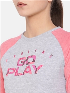 เสื้อสเวตเชิ้ตแขนยาวสีเทาชมพูสำหรับผู้หญิง คอกลม พิมพ์ลายตัวอักษร ระบายอากาศได้ดี ผ้าถัก ใส่ได้ในฤดูใบไม้ร่วง - Product Image 5