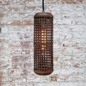 Lámpara colgante Industrial Vintage de Metal de óxido marrón, Lámpara decorativa de hierro fundido de Metal, superventas, nuevo diseño, portavelas elegante - Product Image 3