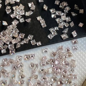Diamants de laboratoire taille princesse, excellente taille, CVD HPHT, certifiés IGI, couleur rose, VS-VVS, diamants de mêlée pour la fabrication de bijoux - Product Image 1