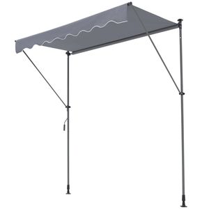 Auvent rétractable manuel d'extérieur de 78 pouces, abri solaire réglable pour porte et fenêtre, avec toile en polycarbonate - Product Image 5