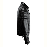 Veste en cuir pour homme de qualité supérieure avec col montant et logo sur le devant, imperméable et respirante, veste d'hiver vintage - Meilleur prix