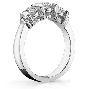 Moissanite 14k Gold Plated Sterling <b>Silver</b> <b>Solitaire</b> Engagement <b>Ring</b> for Her Luxury Bridal Promise Wedding Jewelry - Product Image 2