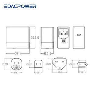 Chargeur médical/ITE GaN PD série 5V 9V 12V 15V 20V 65W 3A 3.25A EUM106ABR (USB type-c) pour usage médical - Product Image 2
