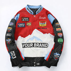 Chaqueta Varsity de Carreras Personalizada OEM, Chaqueta Bomber con Parches Bordados de Primera Calidad, Estilo Deportivo Urbano - Product Image 3