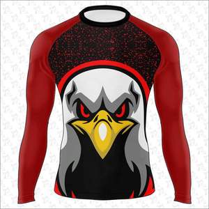 Custom <b>Black</b> Rash Guard for Men Quick Dry & Breathable with Long Sleeves BJJ <b>Compression</b> Sublimation Printing - Product Image 3