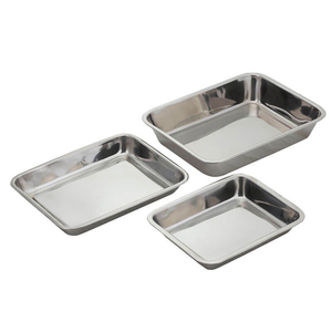 Custom Made 3 Pieces In Different Size Silver Plated Stainless Steel Serving <b>Tray</b> Multifunctional Tableware Item - Product Image 1