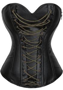 คอร์เซ็ตของผู้หญิงวินเทจชุดกระชับสัดส่วนเซ็กซี่แบบโอเวอร์บัสท์คอร์เซ็ทหนังระบายอากาศทันสมัยสำหรับขนาดใหญ่พิเศษ - Product Image 4