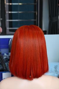 วิกผมบ๊อบสีแดงทองแดง # วิกผมบ๊อบแบบตรง 350 ชิ้น  ทำจากผมแท้เวียดนาม 100%  พร้อมเชือกผูกแบบใส  ไม่ต้องใช้กาว  ขายส่ง - Product Image 2