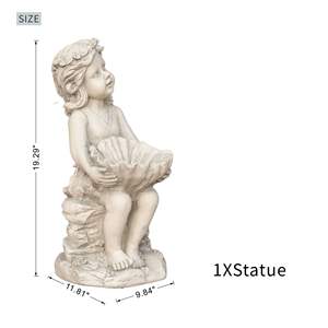 Estatua de Niña de Óxido de Magnesio de 19.29' de Altura, Escultura Artística - Product Image 3
