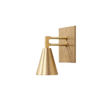 Lampe murale en laiton antique et verre en forme de cône pour l'éclairage du salon, durable, moderne, facile à installer, décoration intérieure contemporaine