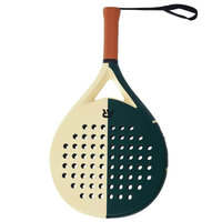 Raquette de padel en fibre de carbone de haute qualité 2026, forme goutte d'eau, avec revêtement en mousse EVA, filet en nylon, légère et écologique, idéale pour les tournois et les clubs.