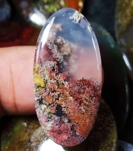 100% Natural <b>Moss</b> <b>Agate</b> Gemstone Green Dendritic Loose Stone Cabochon Faceted Crystal for Jewellery Making Wholesale Price, - Product Image 1