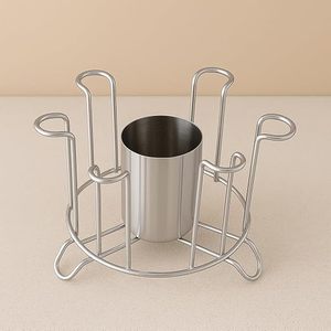 <b>Utensil</b> <b>Holder</b> Cylindrical Standing <b>Kitchen</b> Storage Rack Modern Single Tier Tableware Organizer - Product Image 4