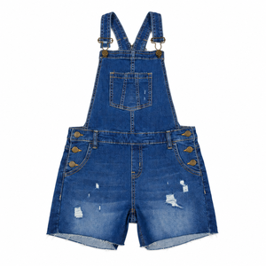 Women's High Waist Breathable <b>Denim</b> Adjustable Strap Bib Overall Casual Summer Jumpsuit - Product Image 1