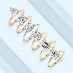 AU 585 Gold Plated D Color <b>Cushion</b> Cut Lab Grown Diamond Vintage Engagement <b>Ring</b> IGI Certified Gift Party <b>Wedding</b> Anniversary - Product Image 6