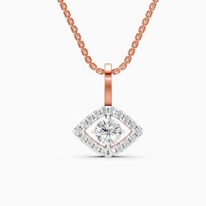 Añade un toque de brillo con el colgante Twinkle Eye con diamante cultivado en laboratorio de 0.16 quilates en oro amarillo, blanco y rosa de 9 quilates. - Product Image 1