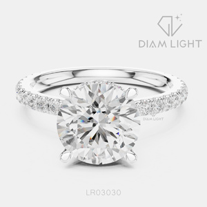 Elegant 2.80CT Round Cut Lab Grown Diamond <b>Ring</b> in 14K White Gold with IGI Certified F+ Color VS+ Clarity for Women Gifting - Product Image 1