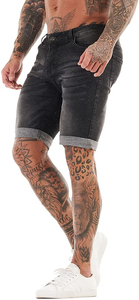 Streetwear Custom <b>Patches</b> Logo <b>Men</b> Denim <b>Shorts</b> With Custom Embossed Design <b>Shorts</b> Printed Jean Denim <b>Shorts</b> For Unisex - Product Image 3