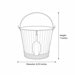 Cubo de Hielo de Metal Galvanizado con Cuchara, para Interiores y Exteriores, Regalos para Fiestas - Product Image 6