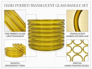 Bracelets en verre tendance effet gelée, finition brillante, 8 pièces, très demandés, bijoux fantaisie colorés pour femmes et filles, en vente - Product Image 4