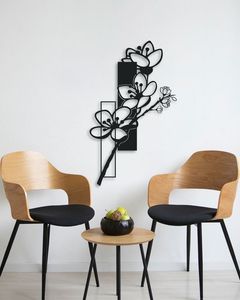 Grande œuvre d'art murale moderne en métal avec une finition élégante, idéale pour créer une décoration murale spectaculaire. - Product Image 3