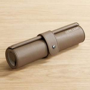 Juego de Backgammon de Lujo Enrollable de Cuero PU, Portátil, Resistente, para Viajes, de Alta Gama, con Logotipo Personalizado, 21 Pulgadas - Product Image 5