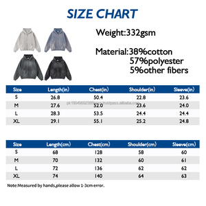 Survêtements pour hommes en molleton de coton et polyester mélangé, poids lourd 332 GSM, style streetwear, avec fermeture éclair, sweats à capuche et pantalons de survêtement décontractés - Product Image 2