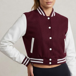 KADIA Unisex College Letterman Jackets Men's Women's Plus Size Stand Collar Canvas Winter Reversible Varsity Jacket Slim Fit - Product Image 4