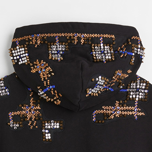 Sweat à capuche polaire surdimensionné personnalisé avec strass, qualité supérieure, pour homme, hiver, uni, 100 % coton respirant, coupe classique, style urbain - Product Image 4