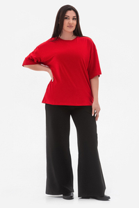 Camisetas de Alta Calidad para Mujer en Color Rojo, Hechas de Algodón, Camisetas Casuales para Dama, Camisetas de Manga Corta Extra Grandes, Prendas Exteriores Ligeras - Product Image 6