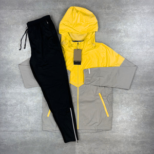 Custom Mesh Lining <b>Zip</b>-<b>Up</b> Streetwear Hoodie and Short Sportswear 2-Piece Windbreaker Shorts and <b>Jacket</b> Tracksuit for Men - Product Image 2